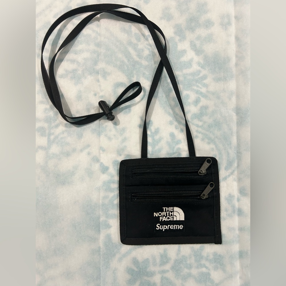 The North Face x Supreme Black Travel Wallet